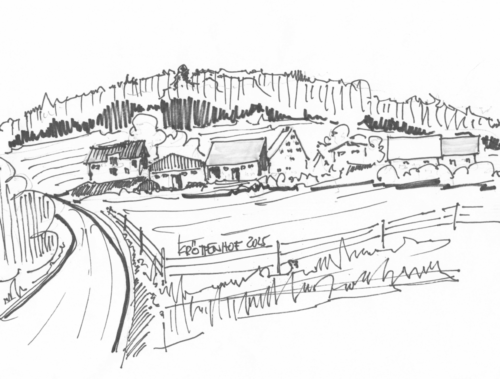 Zeichnung der Ortsansicht Kröttenhof